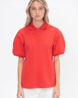 Luxe Pique Polo Shirt, Red