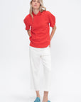 Luxe Pique Polo Shirt, Red