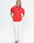 Luxe Pique Polo Shirt, Red