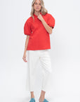 Luxe Pique Polo Shirt, Red