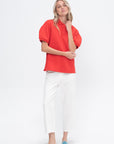 Luxe Pique Polo Shirt, Red