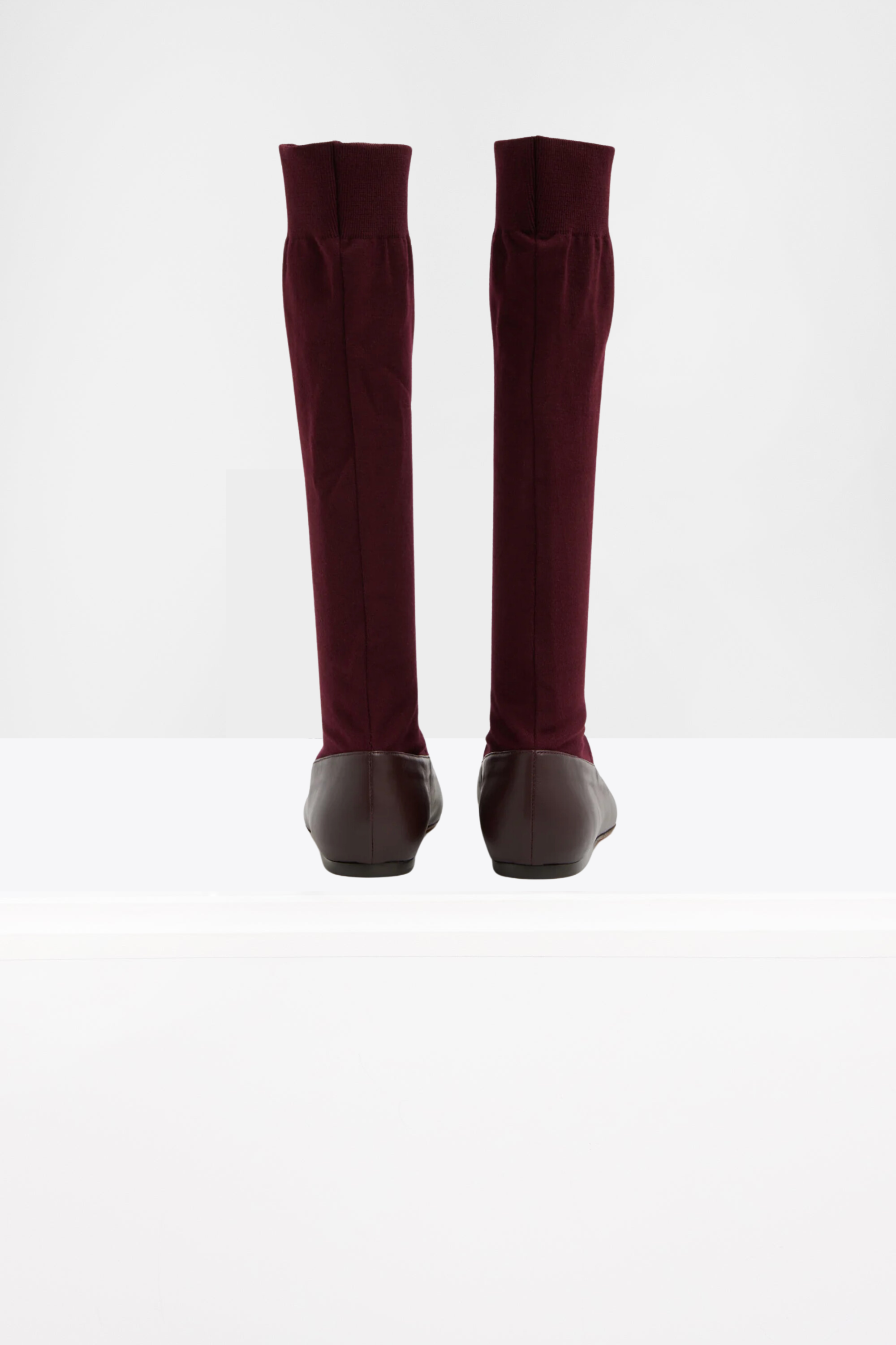 Borg Sock Shoe - Tall, Burgundy