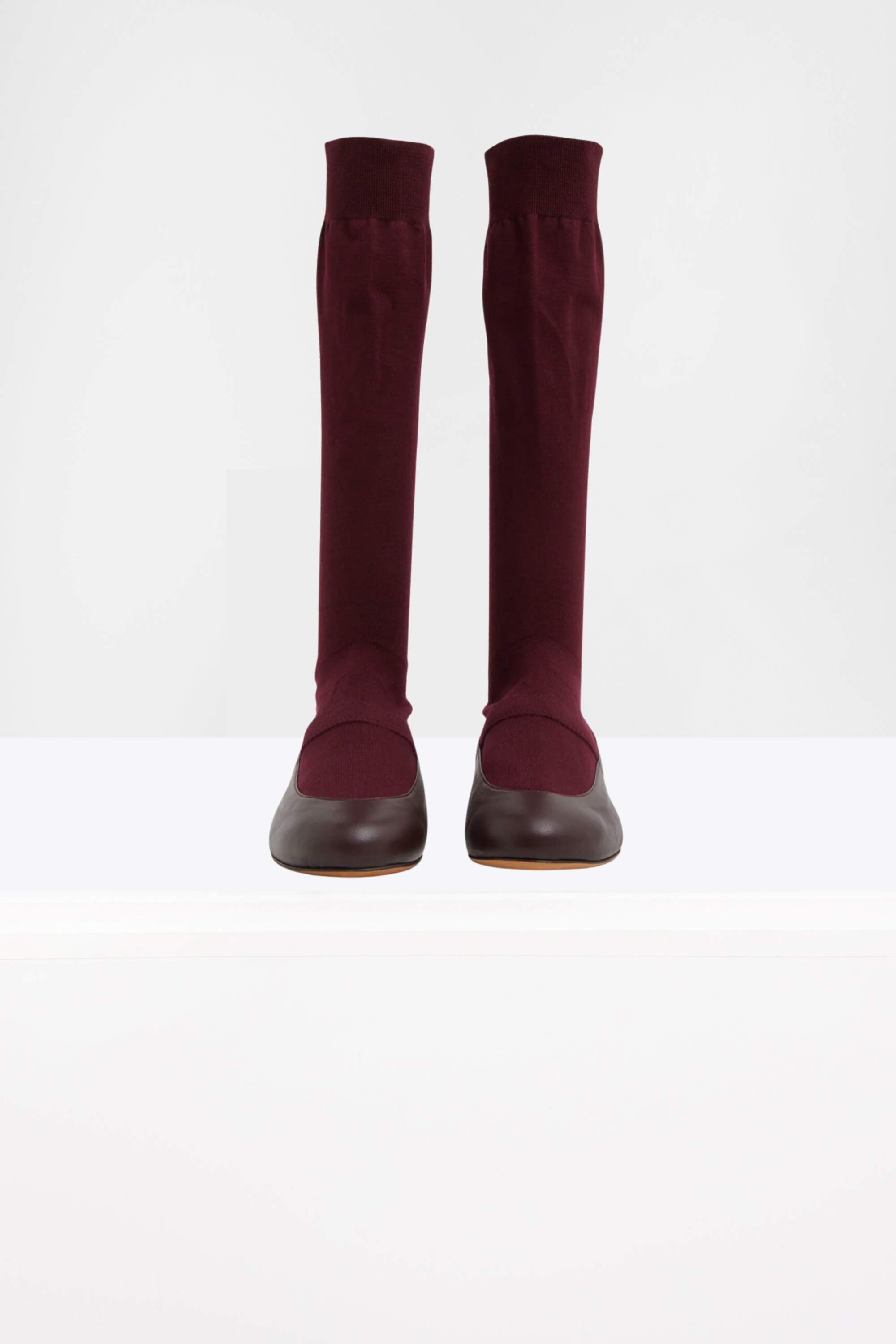 Borg Sock Shoe - Tall, Burgundy