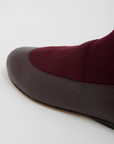 Borg Sock Shoe - Tall, Burgundy