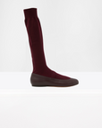 Borg Sock Shoe - Tall, Burgundy