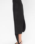 Italian Sporty Tie Skirt, Black