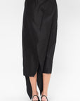 Italian Sporty Tie Skirt, Black