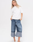 Spring Denim Triple Pleat Pant - Short, Classic Blue