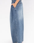 Spring Denim Triple Pleat Pant - Short, Classic Blue