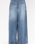 Spring Denim Triple Pleat Pant - Short, Classic Blue