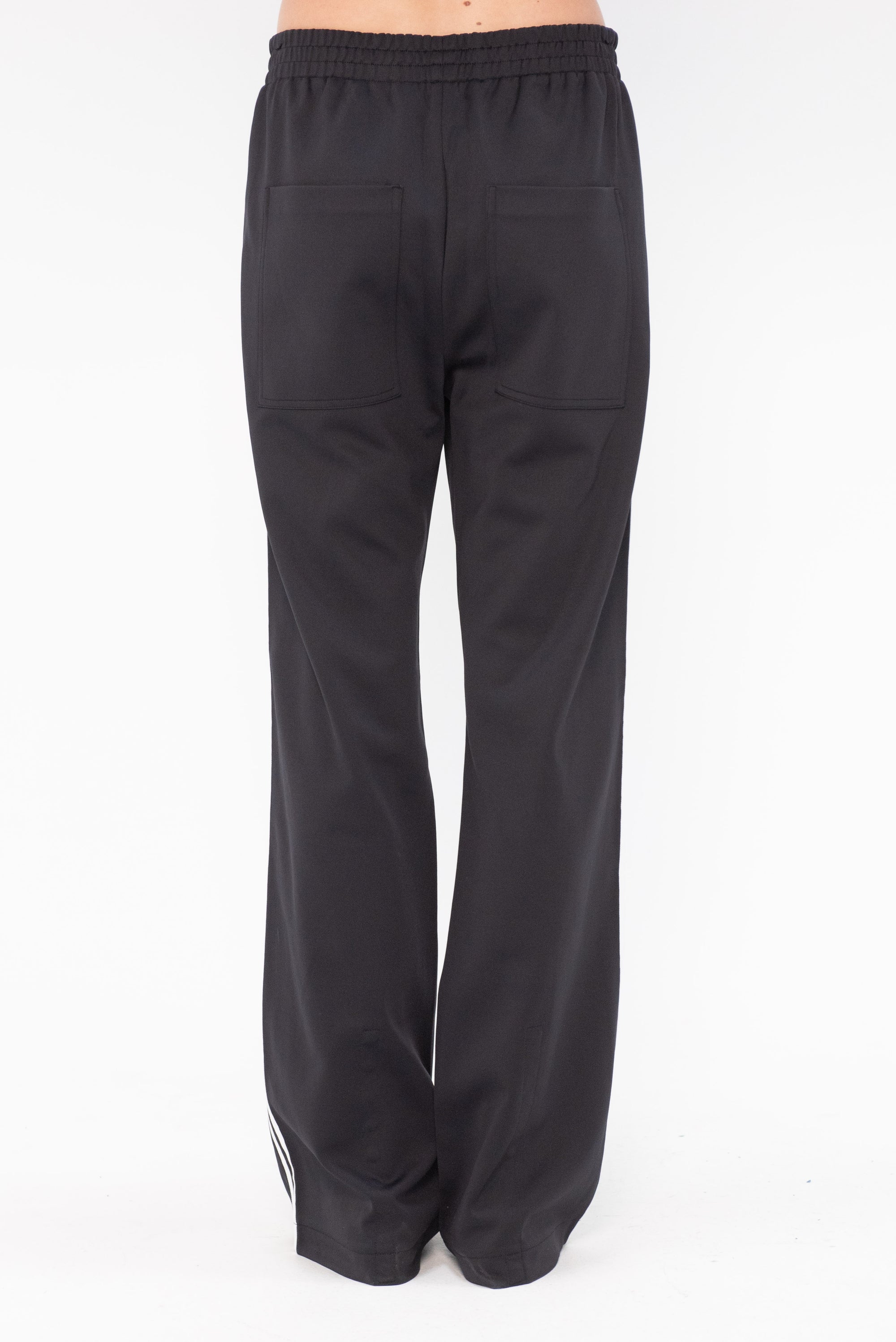 TIBI - Active Knit Scottie Striped Jogger, Black Multi