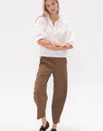 TIBI - Tropical Wool Reese Sculpted Trouser, Toffee