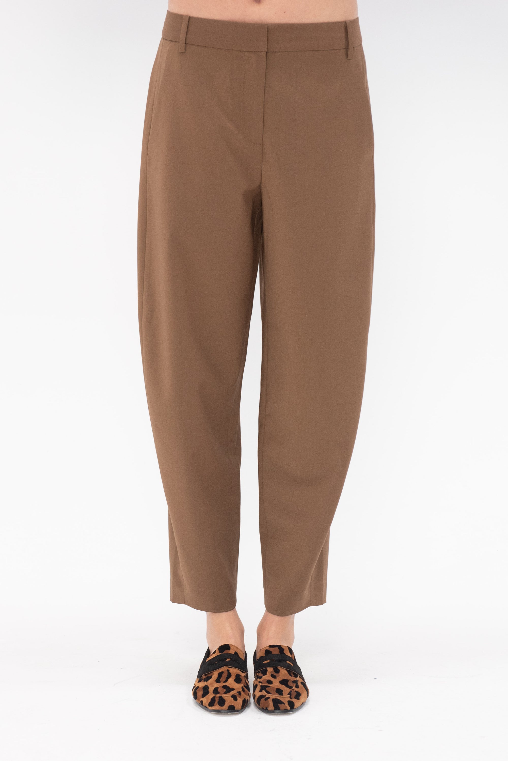 TIBI - Tropical Wool Reese Sculpted Trouser, Toffee