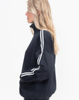 Active Knit Zipper Detailed Track Jacket, Navy