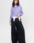 Bio Twill Triple Pleat Pant, Dark Navy