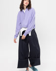 Bio Twill Triple Pleat Pant, Dark Navy