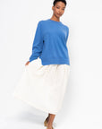 Crew Neck Cashmere Knit, Azure