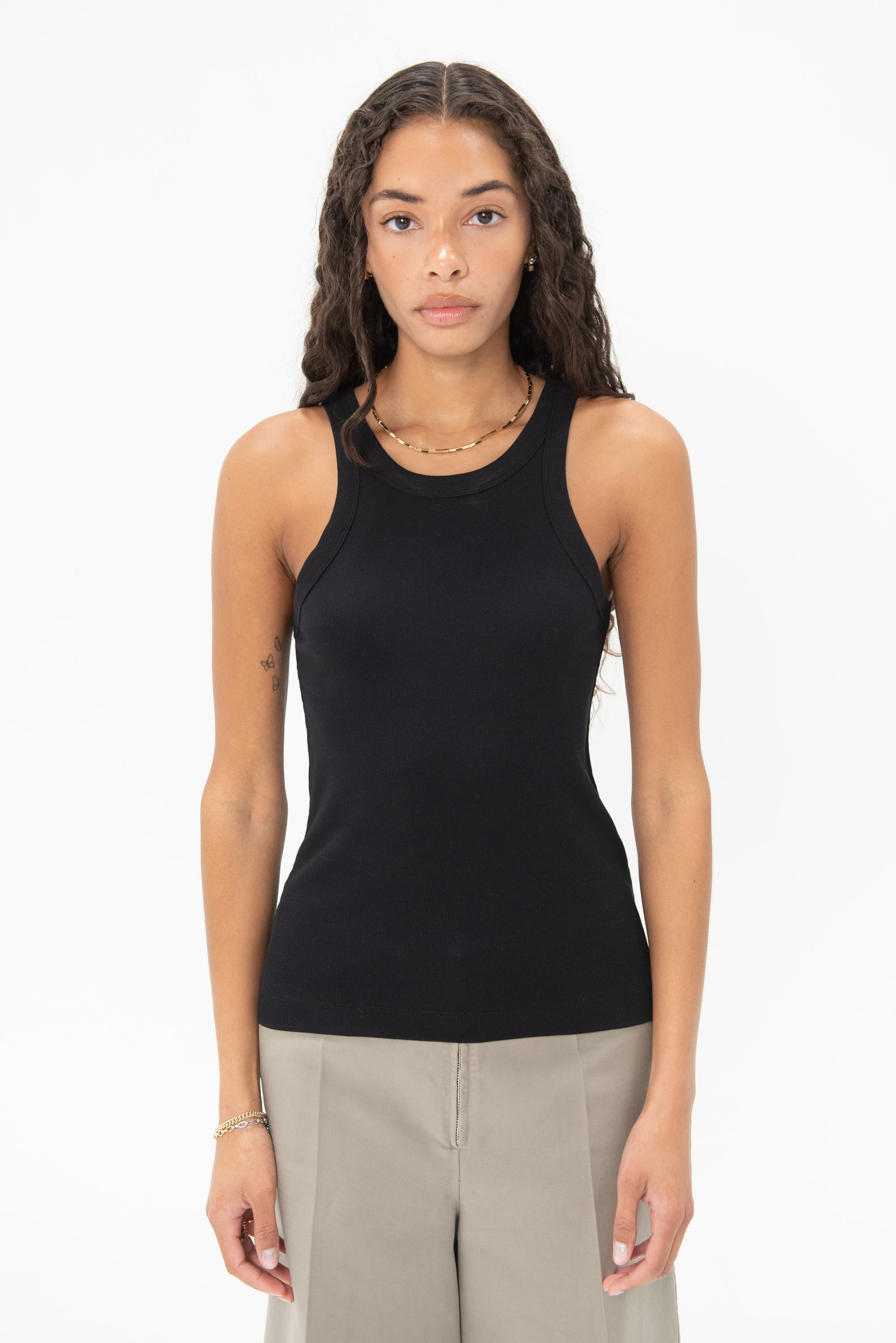 TOTEME - Curved Rib Tank, Black