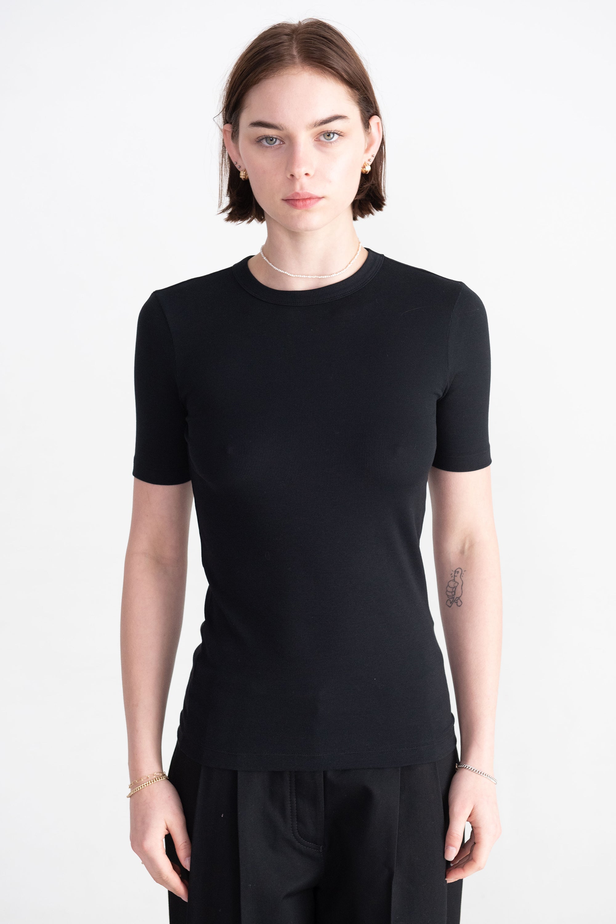 TOTEME - Classic Rib Tee, Black