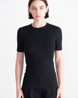 TOTEME - Classic Rib Tee, Black