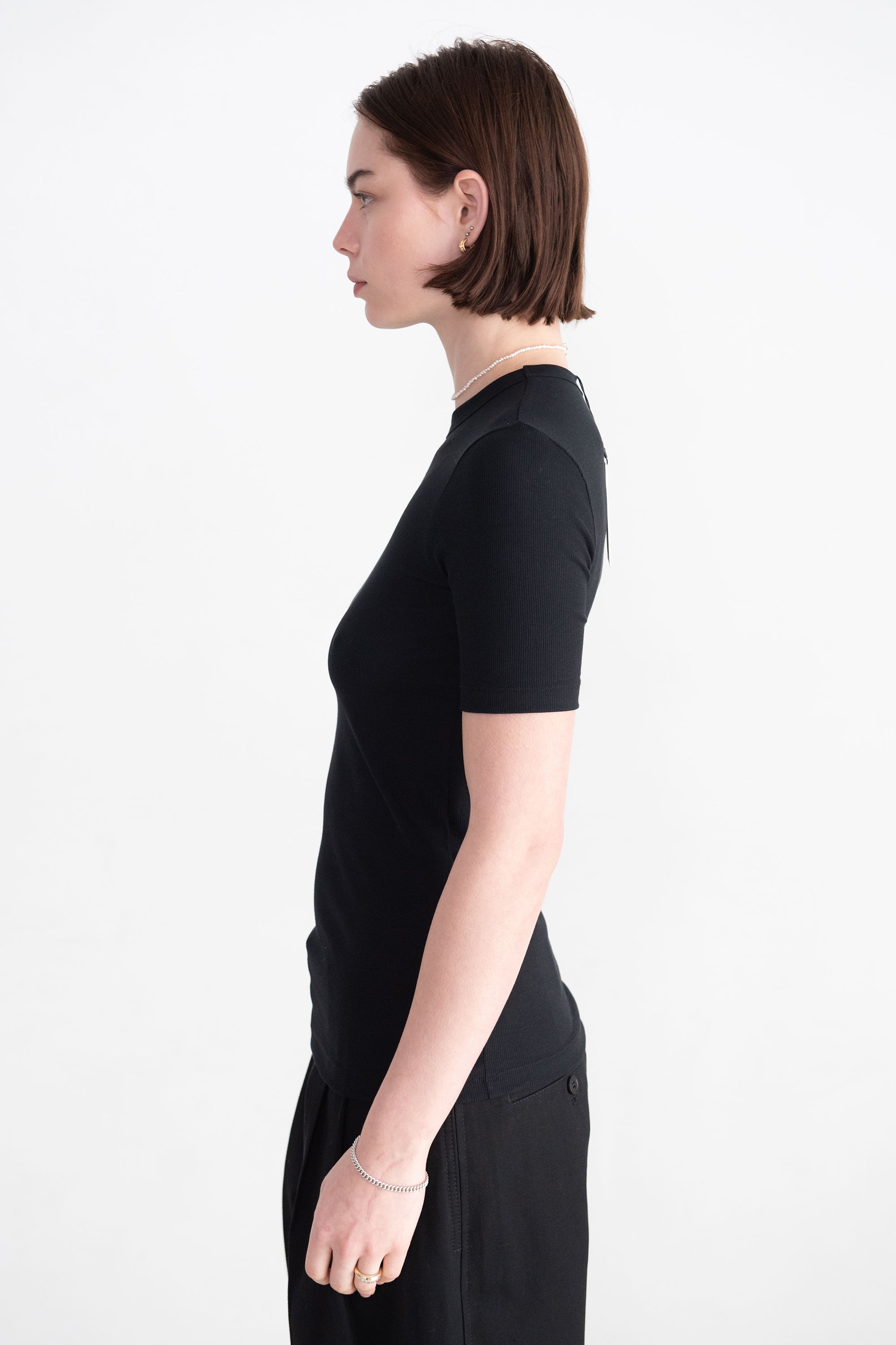 TOTEME - Classic Rib Tee, Black