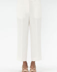 TOTEME - Straight Cropped Trousers, Off White