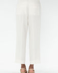 TOTEME - Straight Cropped Trousers, Off White