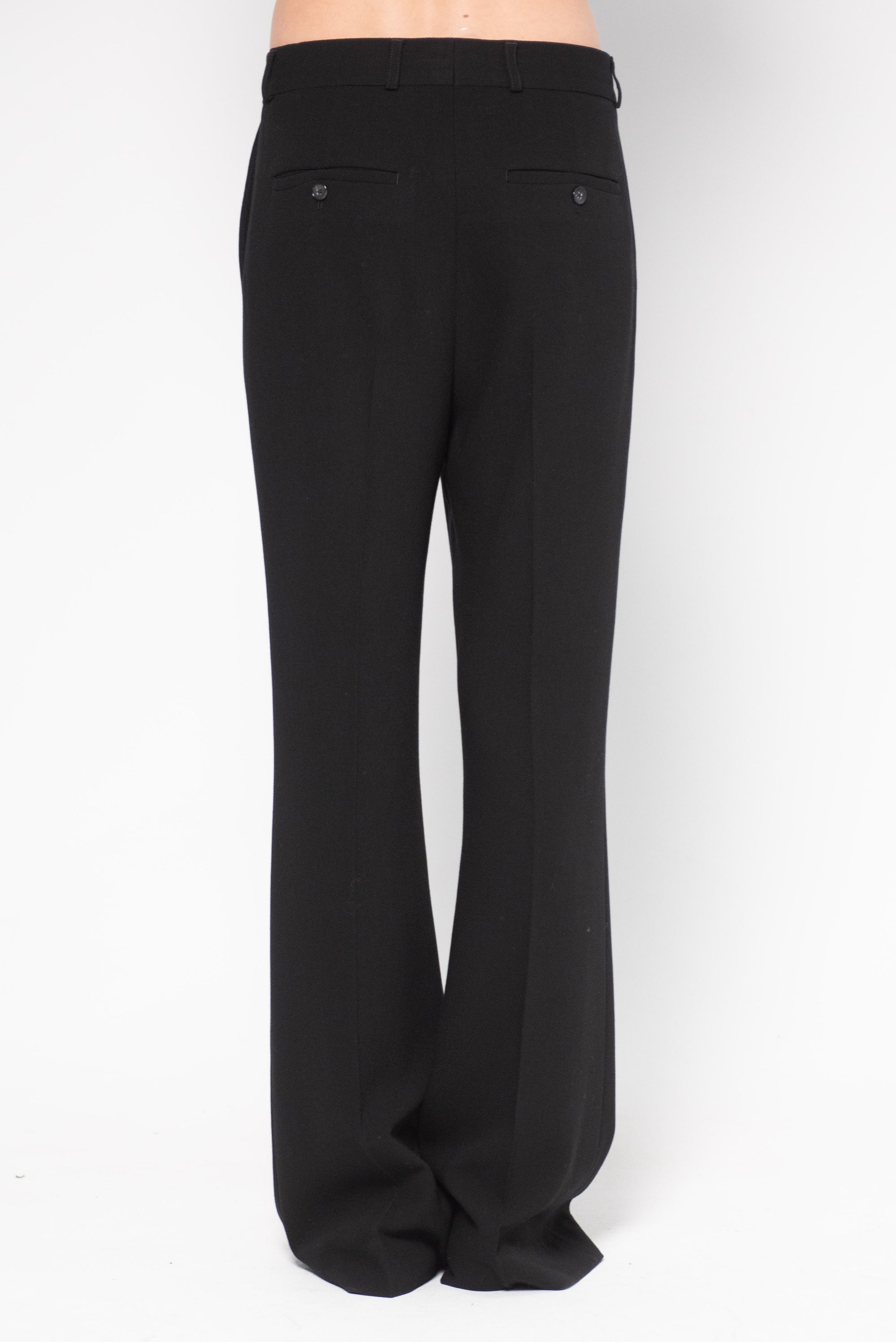 Flared Evening Trousers, Black