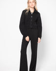 Flared Evening Trousers, Black