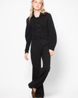 Flared Evening Trousers, Black