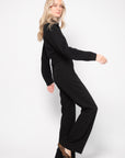 Flared Evening Trousers, Black