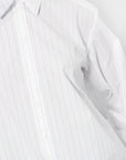 Monogram Striped Shirt, White & Cobalt Pinstripe