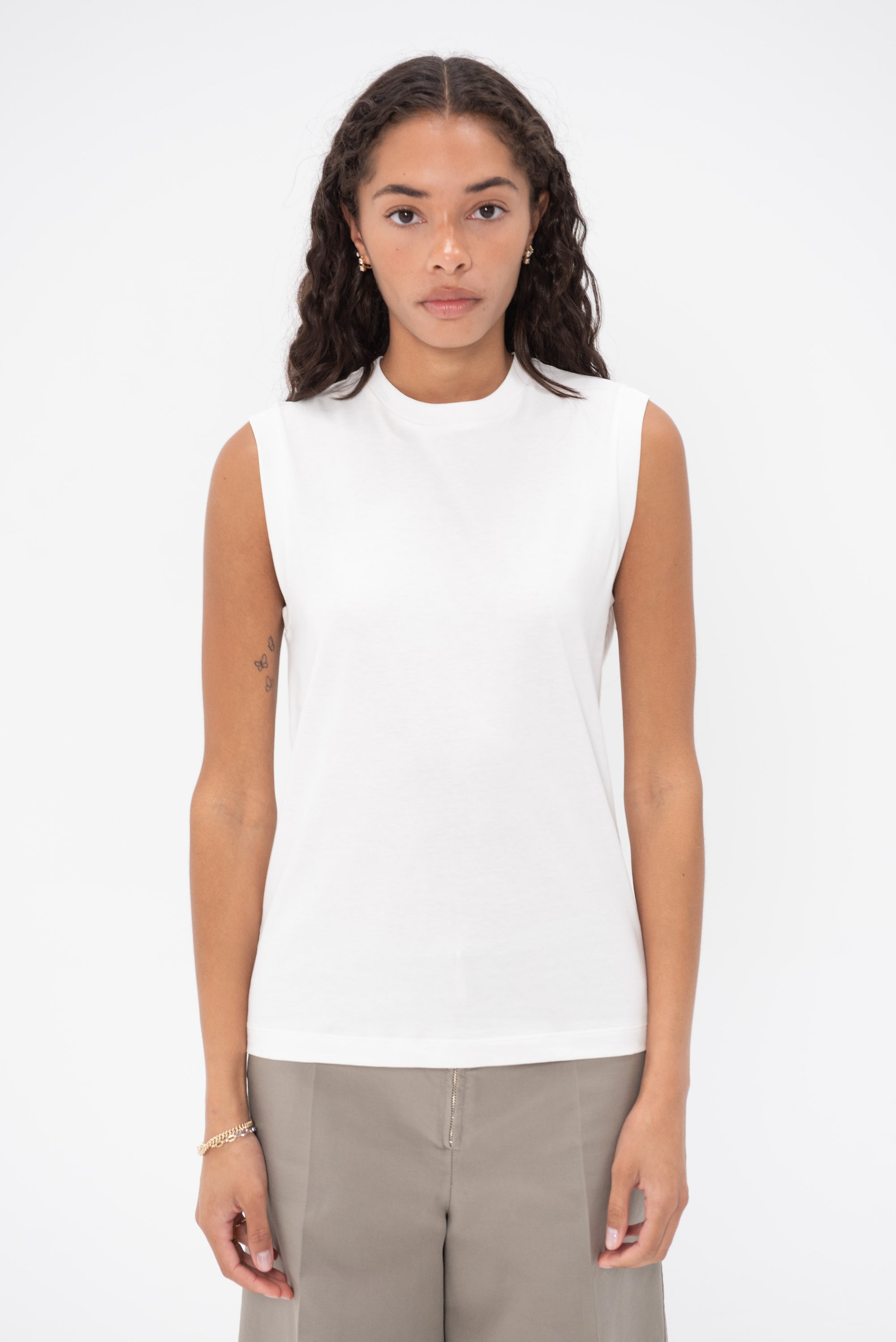 TOTEME - Relaxed Sleeveless Tee, Off White