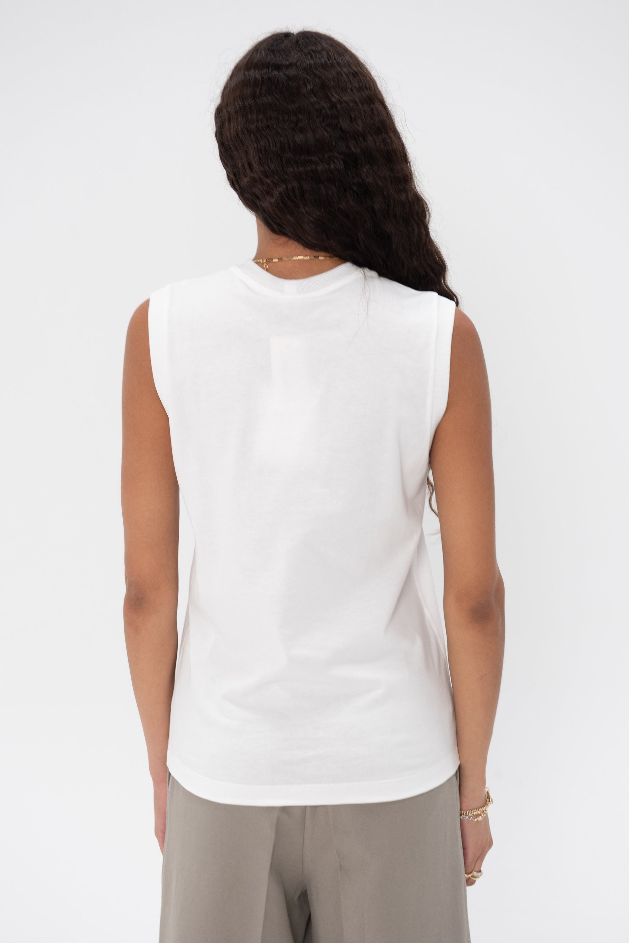 TOTEME - Relaxed Sleeveless Tee, Off White