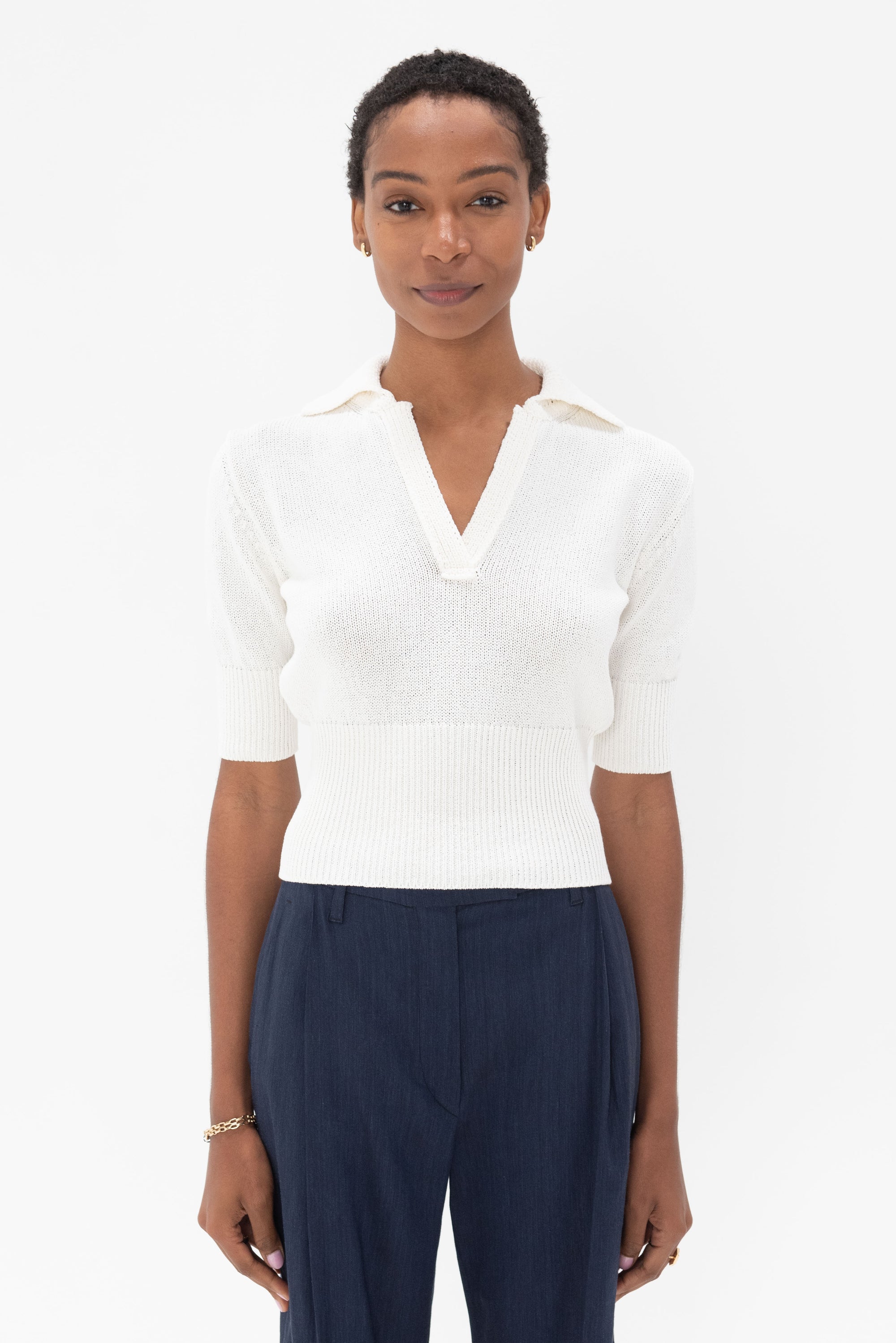 proenza schouler - Reeve Polo In Cotton, White