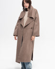 Signature Wool Cashmere Coat, Oak Melange