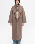 Signature Wool Cashmere Coat, Oak Melange