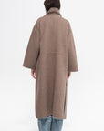 Signature Wool Cashmere Coat, Oak Melange