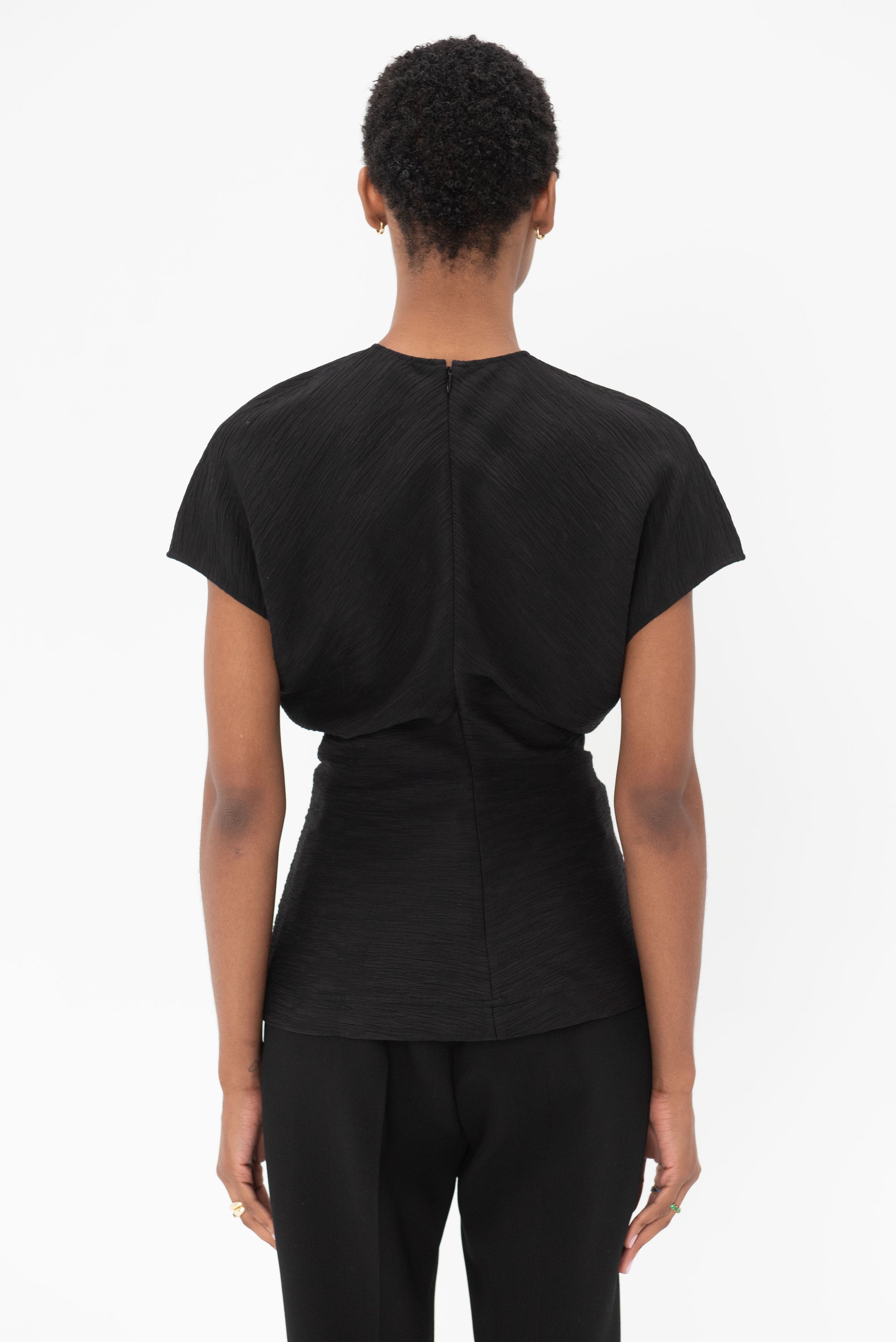 TOTEME - Slouch Waist Top, Black