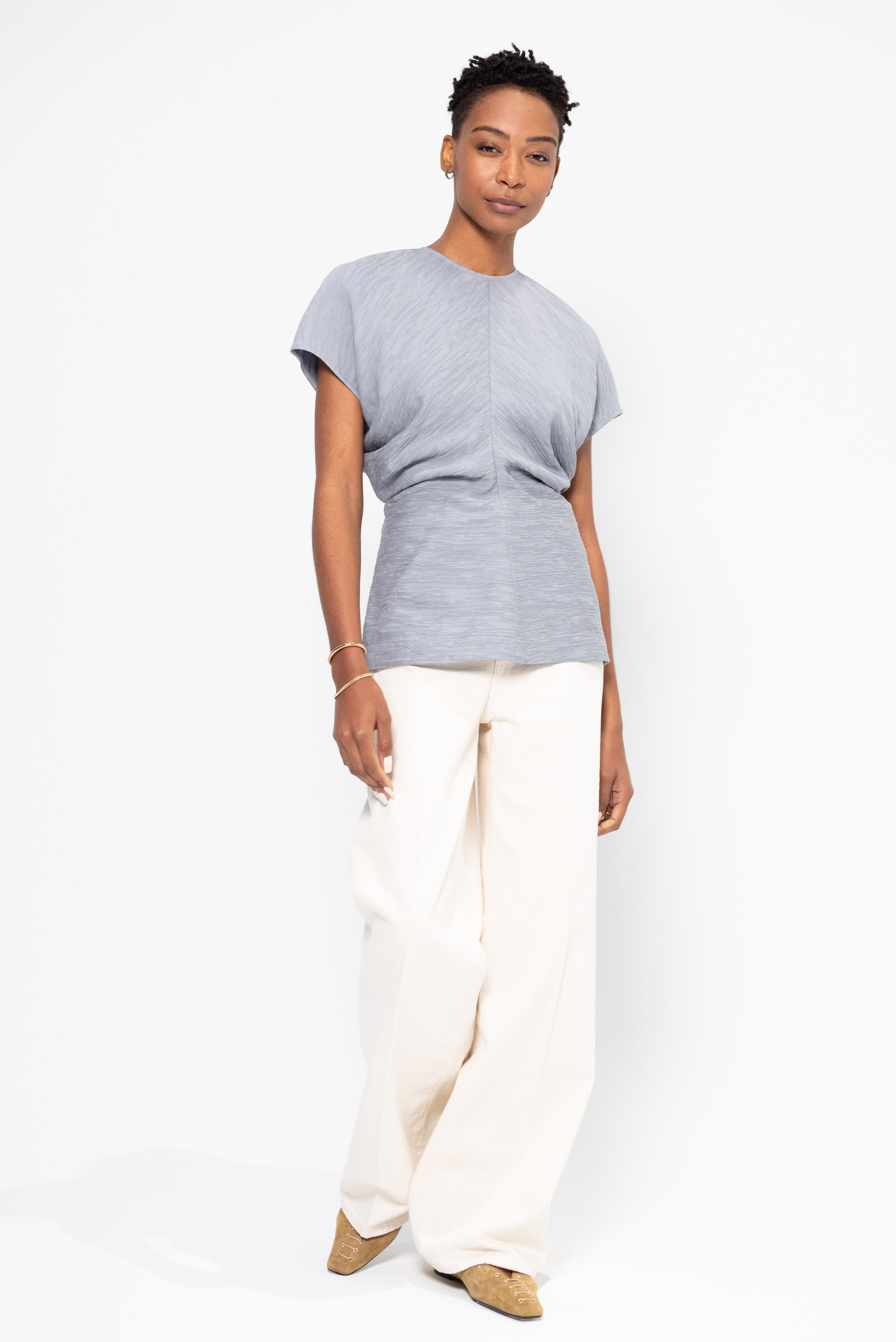 Slouch Waist Top, Mistral