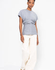 Slouch Waist Top, Mistral