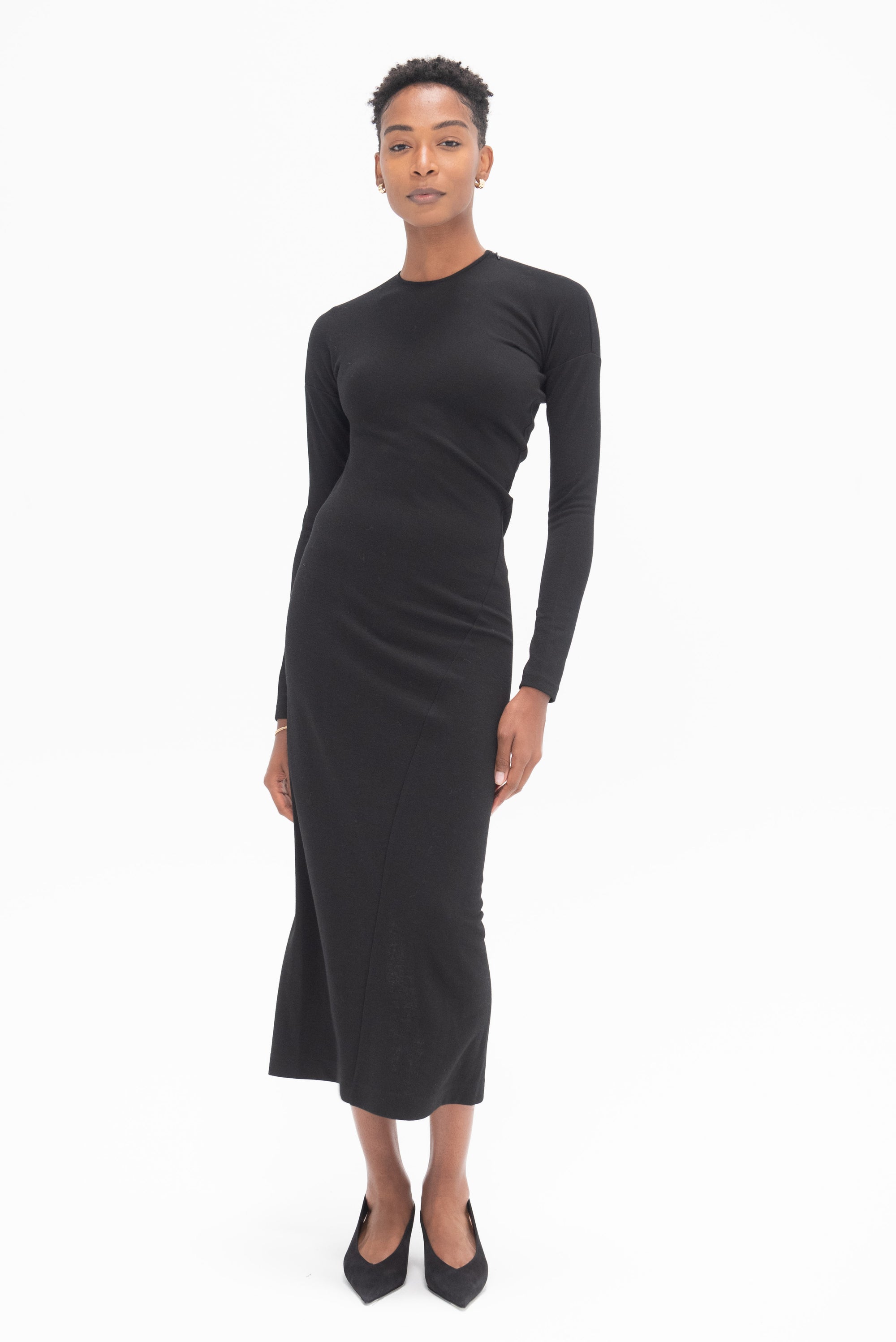 TOTEME - Twisted Jersey Dress, Black