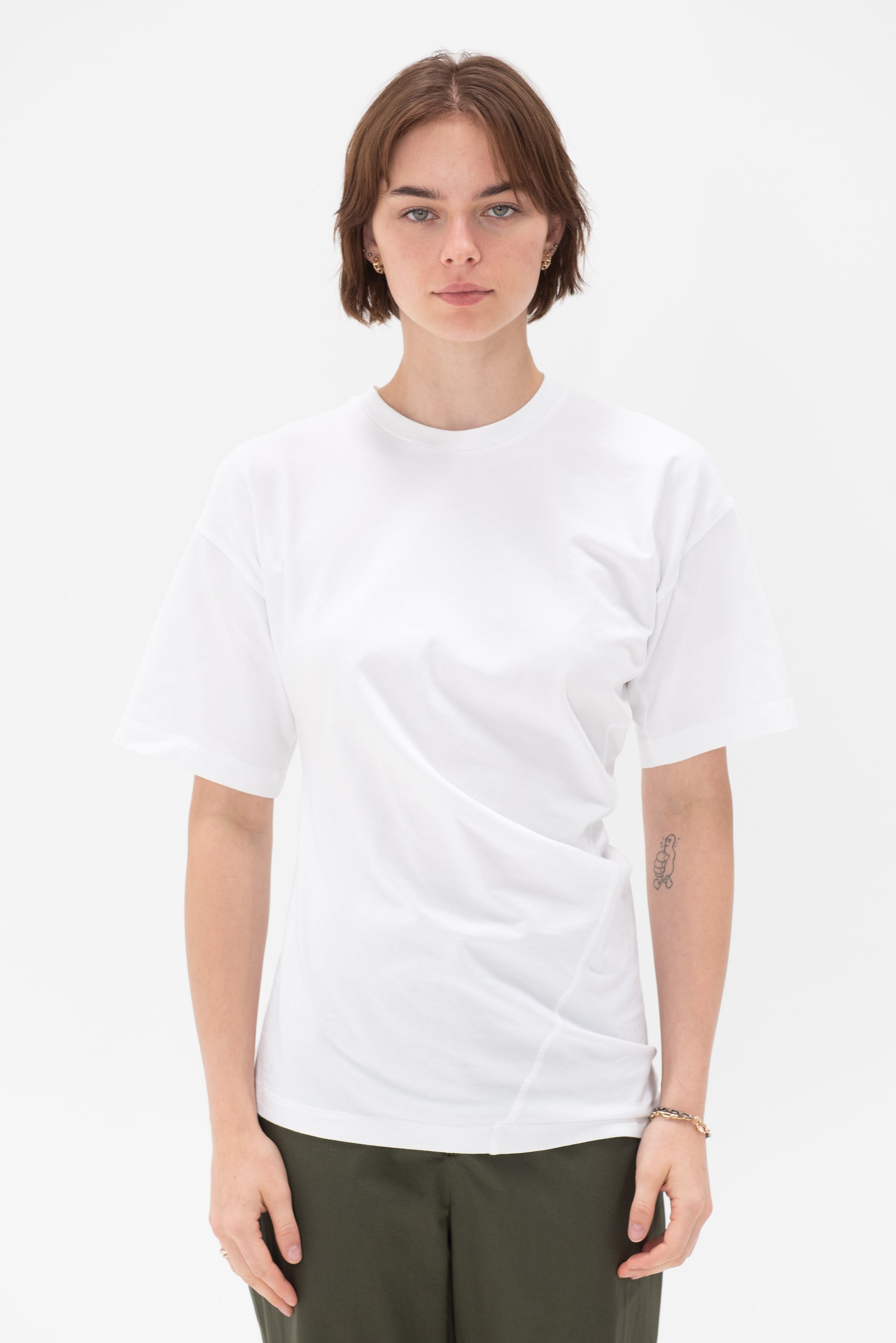 TOTEME - Twisted Jersey Tee, Off-White