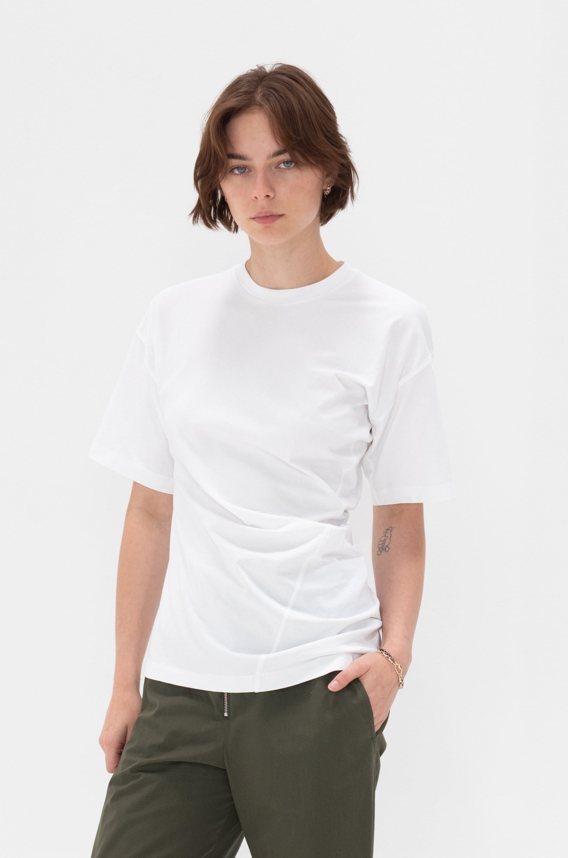 TOTEME - Twisted Jersey Tee, Off-White