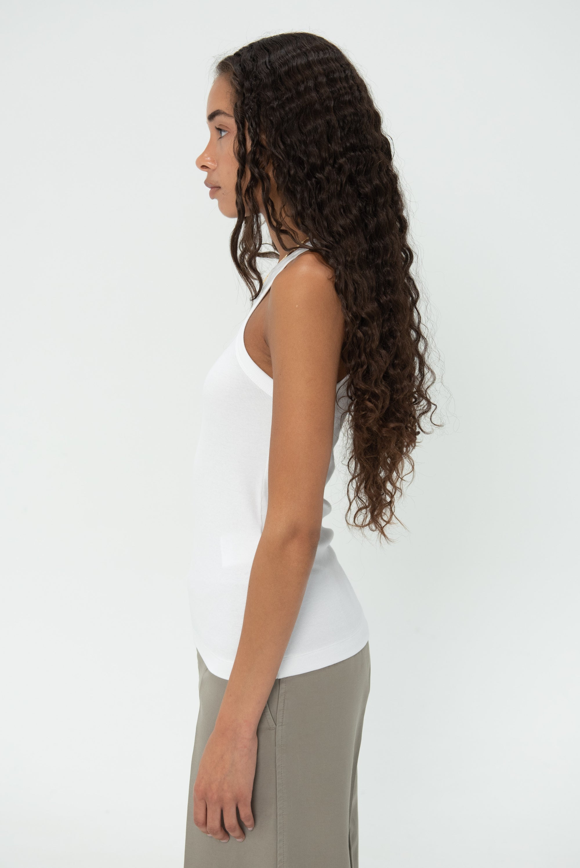 TOTEME - CURVED RIB TANK, WHITE