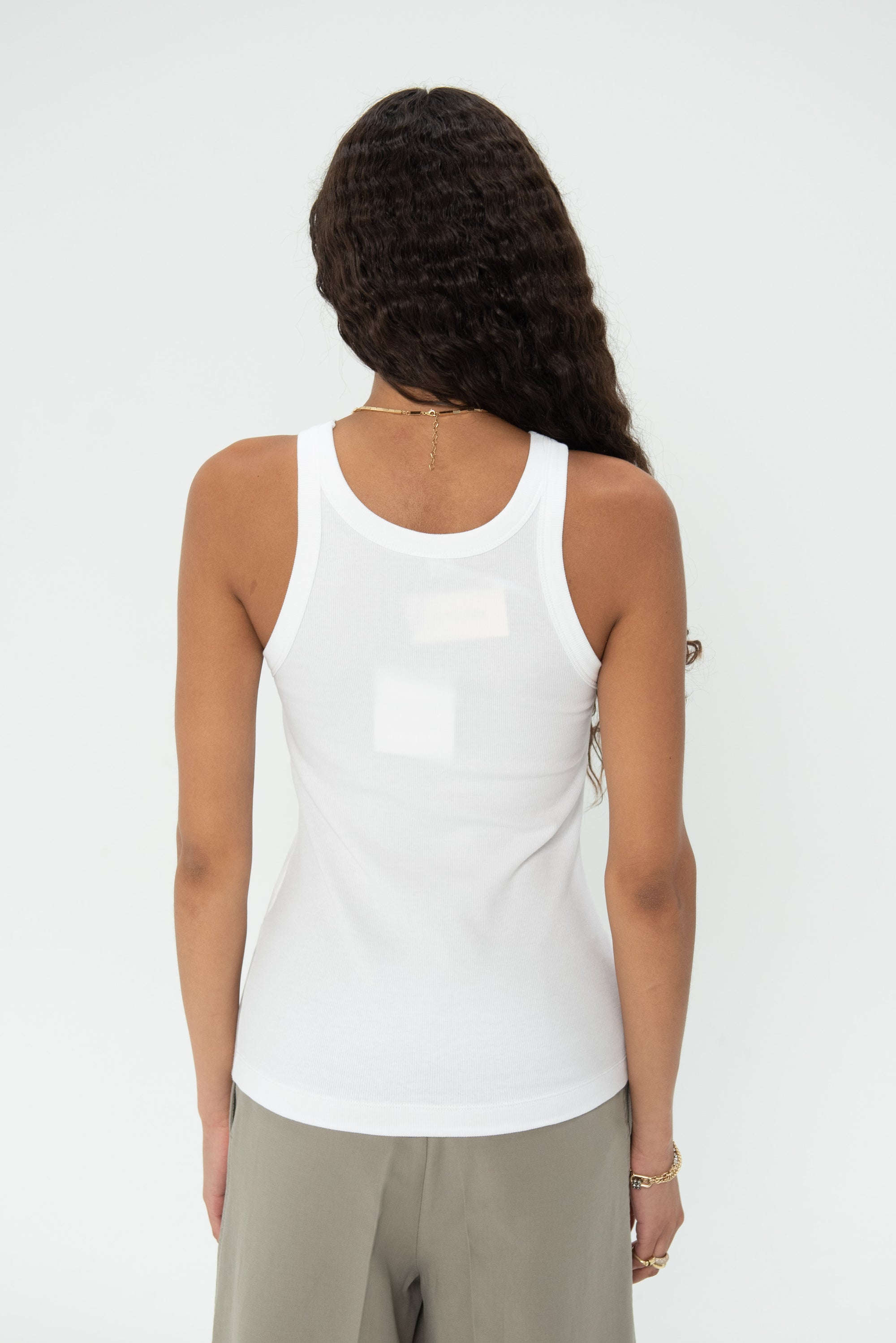 TOTEME - CURVED RIB TANK, WHITE