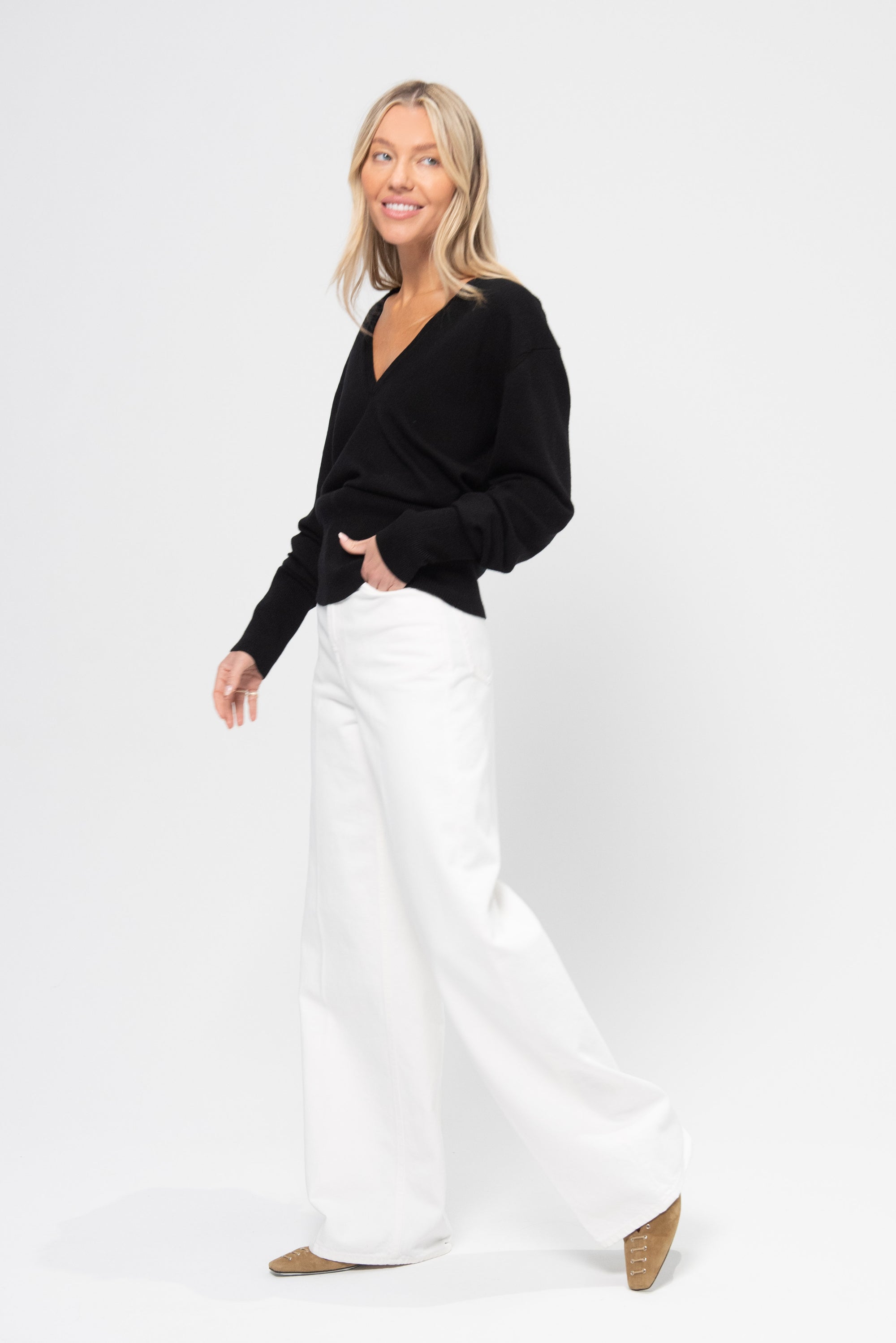 Wide Leg Denim, White