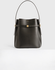 TOTEME - Belted Leather Bucket Bag, Bark