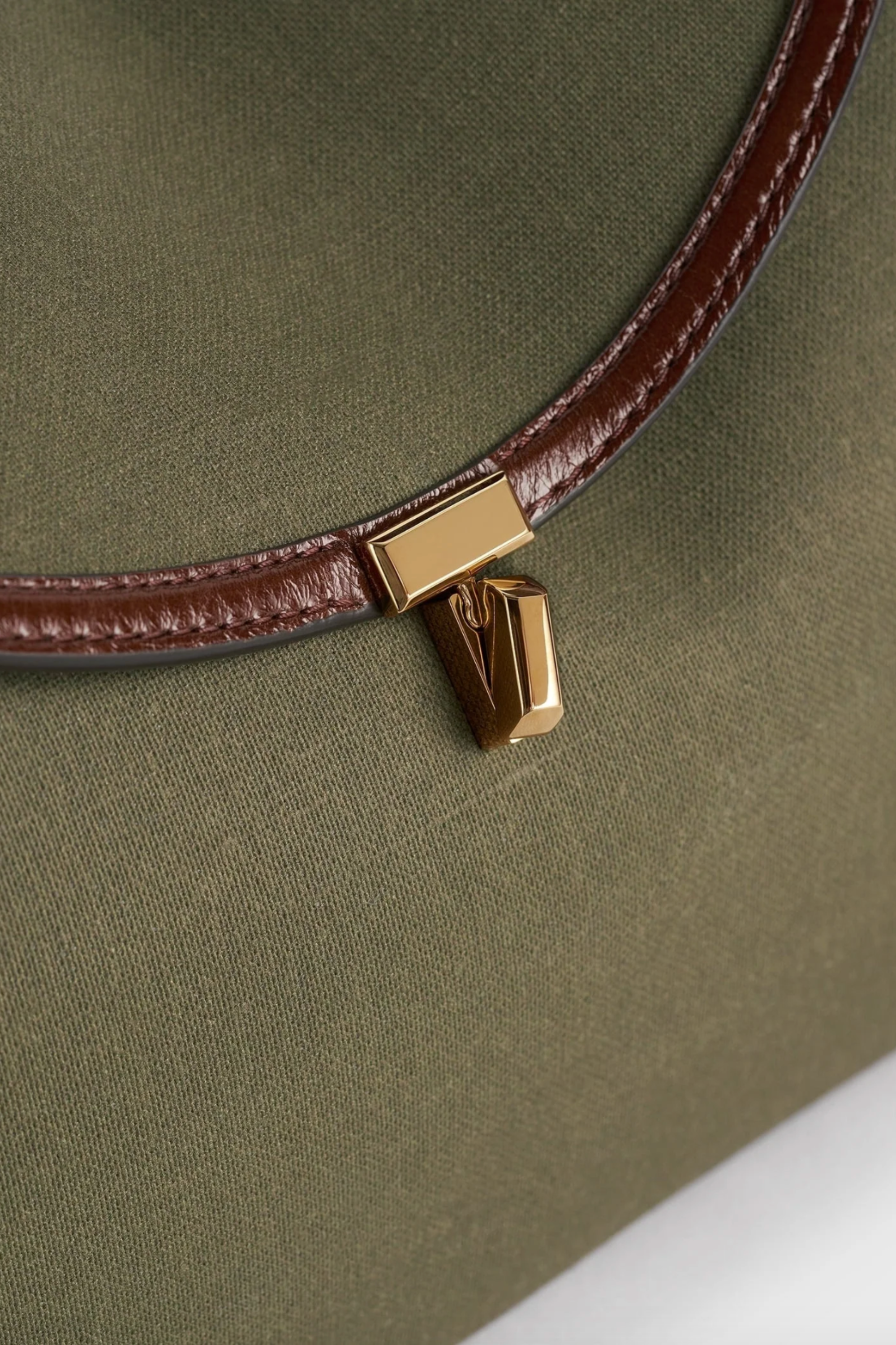 TOTEME - T-Lock Canvas Top Handle, Khaki Green