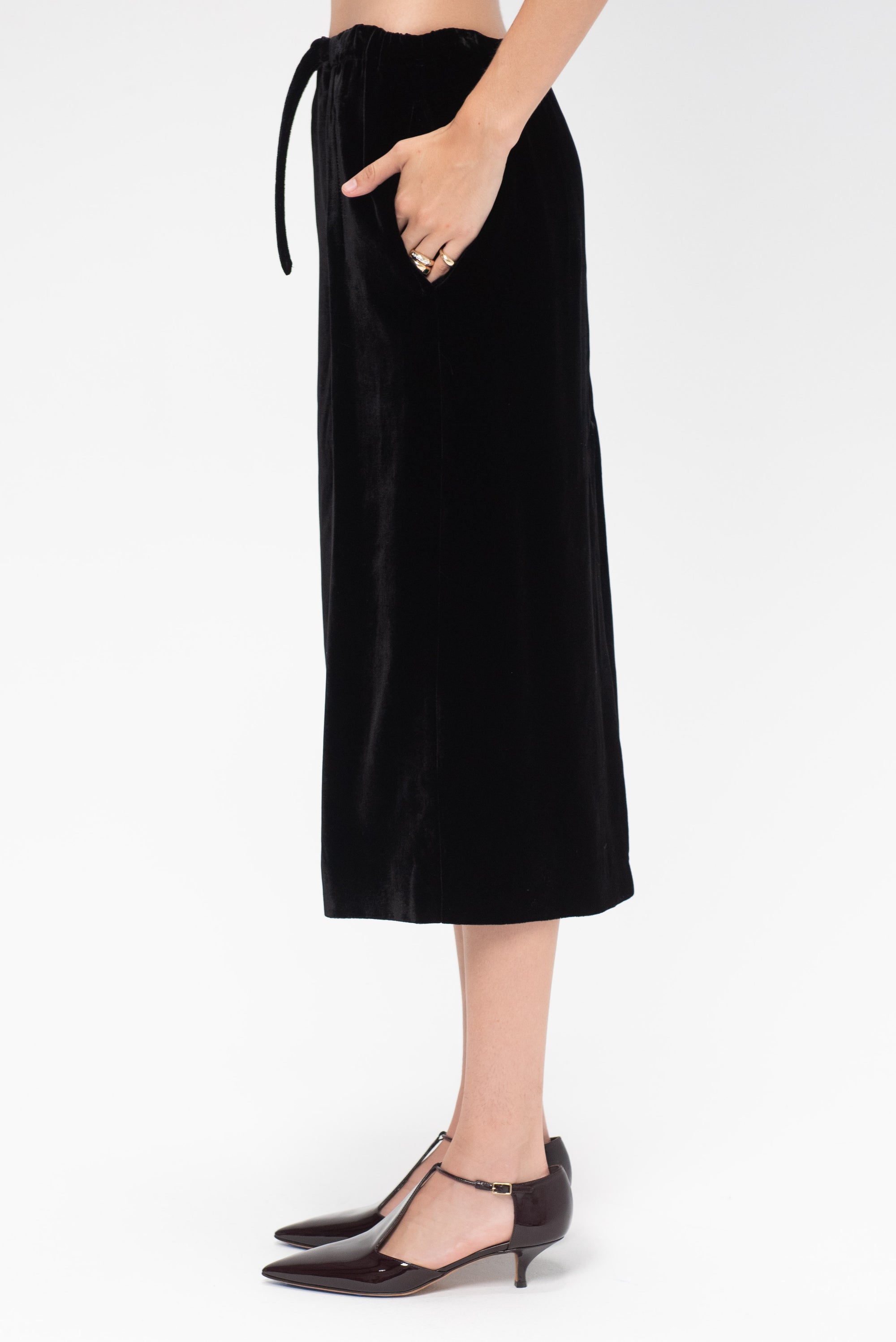 VERONIQUE LEROY - Velvet Skirt, Black